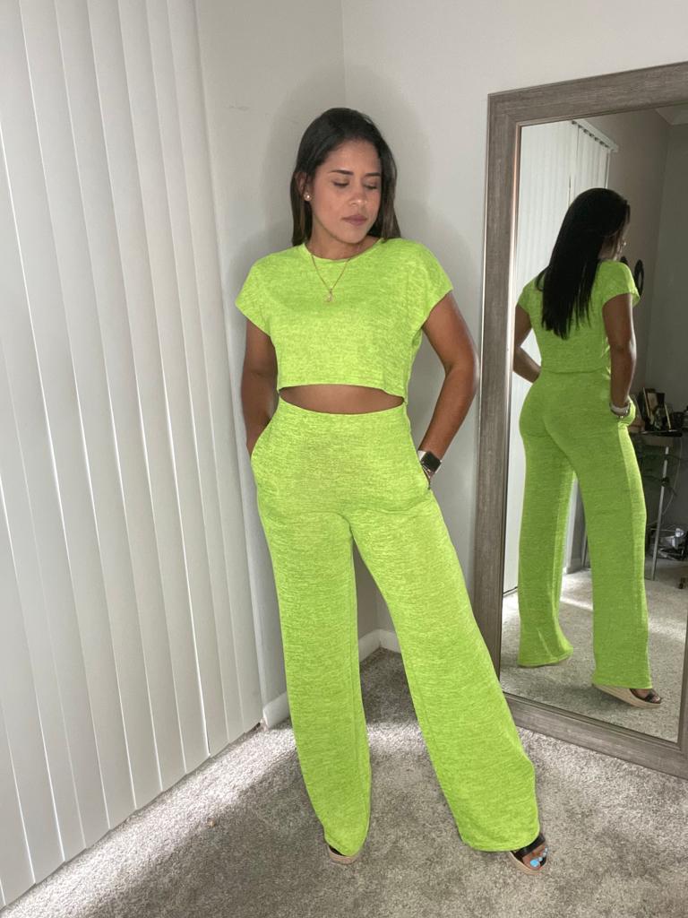 Crop Top an Leg Pant Set